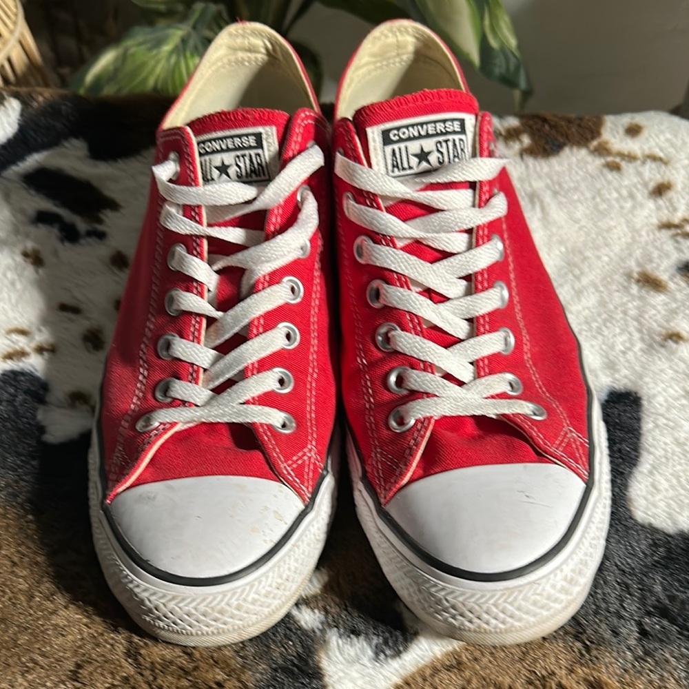 Converse Red Canvas Sneakers Mens 10.5